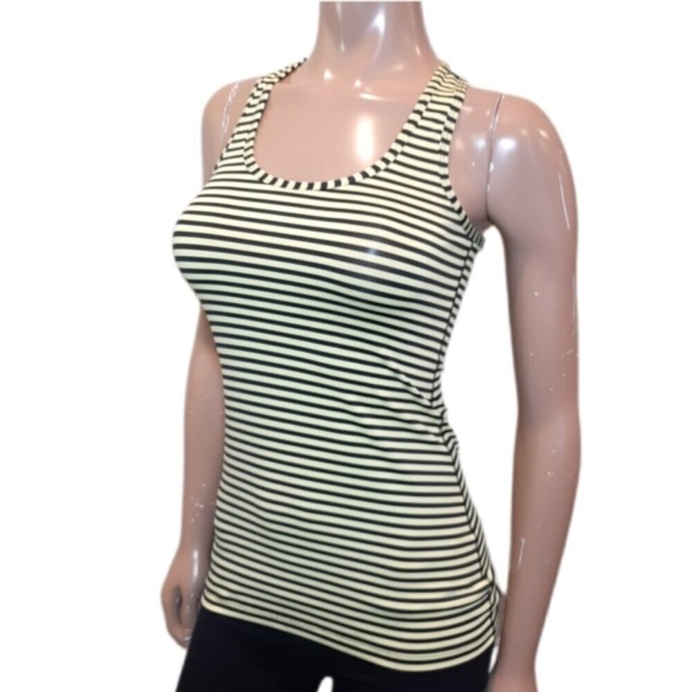 90 Degree By Reflex Tank Top Performance Racerback Striped Active Athletic